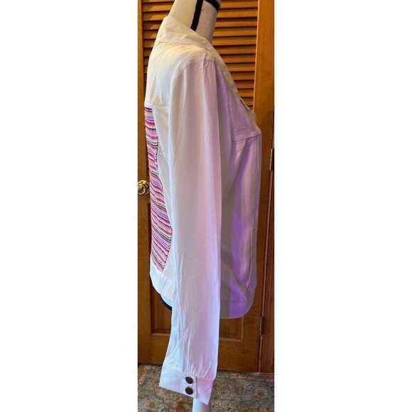 ASTARS White Blouse Jacket — Medium — NWTS - Picture 4 of 11